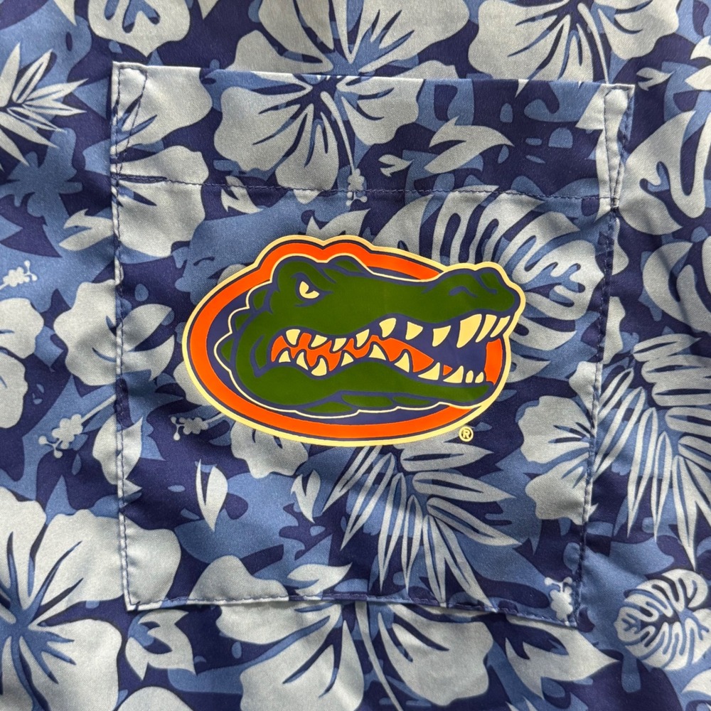 Florida Gators Hawaiian Shirt Fanatics Blue Floral Button Up Men's Small - Picture 3 of 8